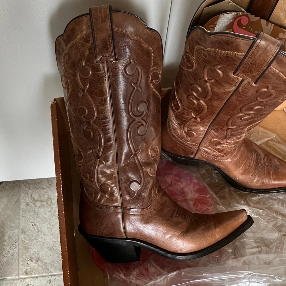 Women’s Justin 13 “ western boots . Brown Sophia style L4341 size 7 B - Picture 3 of 7